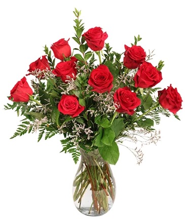 Burning Red Roses Rose Arrangement in Southfield, MI | Southfield Flowers